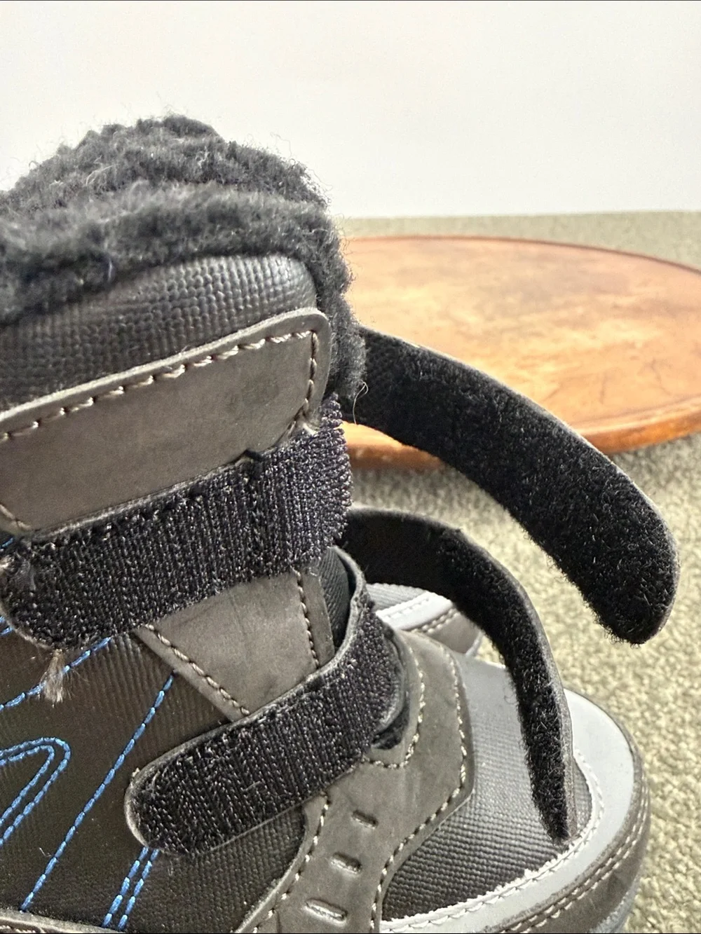 Totes Boots Kids Toddler 5 Black Blue Insulated Winter Snow Warm Play